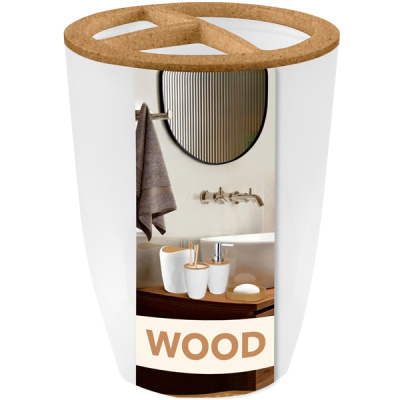 Стакан Keeplex Wood для зубных щеток (то)