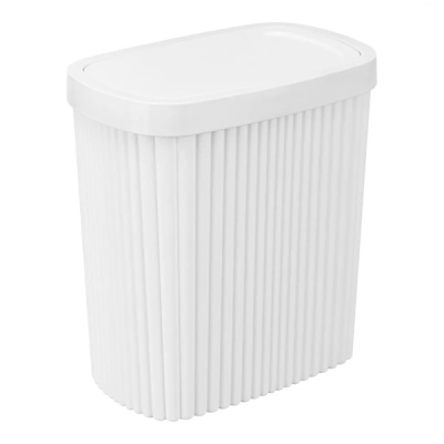 Контейнер для мусора "VELVET" 5,9л  225х140Х253мм (Белый) (то)