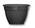 Горшок "Антик", D25, с поддоном 4.9л антрацит (то)