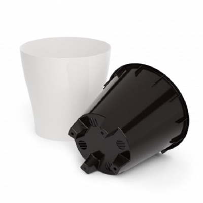 Горшок цв. для орхидеи 10л "Лея" двойной (белый) (то)