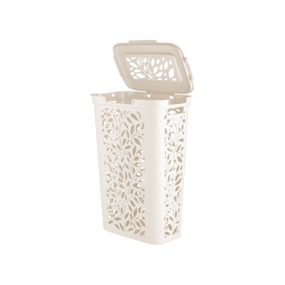 Корзина Leaves 60л с разделителем 440х340х635мм (молочный)(то)