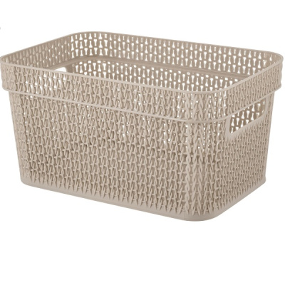Корзина прямоугольная Ajur 5л (271х183х137мм) бежевый топаз (то)