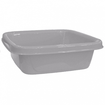 Таз квадратный Step 10л серебряный (то)