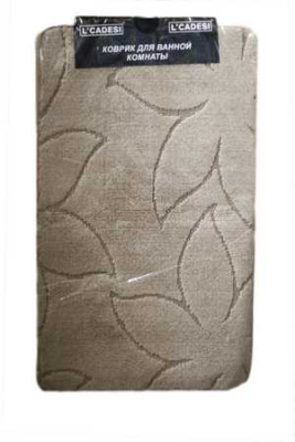 Комплект ковриков   из полипроп. на латексной основе, "L'CADESI  MONO" из 2-х шт, 60*100см, корич