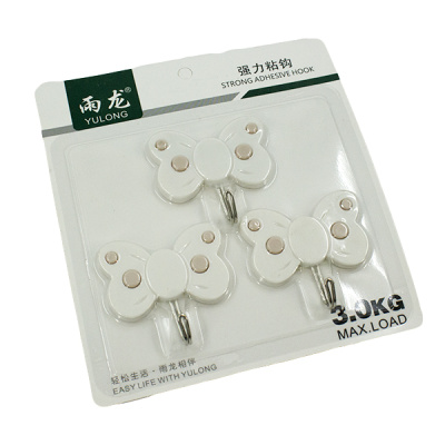 Крючки фигурные 3шт (пластик, металл)