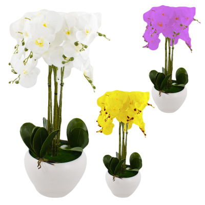 Цветок искусственный h-67см, в керамическом горшке