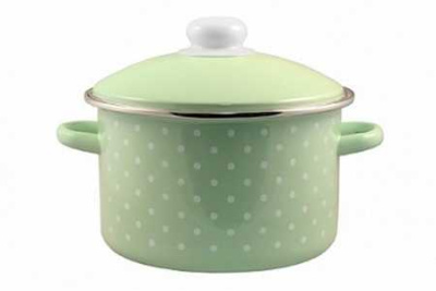 Кастрюля эмал  2,0л 12-1610/6М Горох мелкий-К