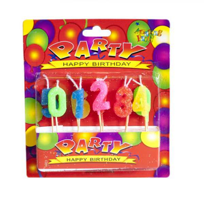 Свечи HAPPY BIRTHDAY (цифры)