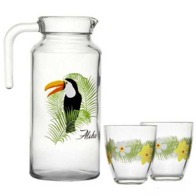 Набор ТУКАН ДЖАНГЛ (кувшин + 6 стаканов)