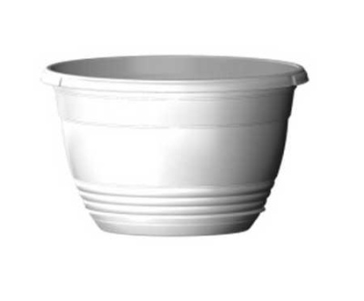 Горшок "Глория", D21, с поддоном 3,3л белый (то)