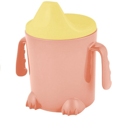 Поильник детский Lalababy Play with Me Hello, Dino! персиковая карамель (то)