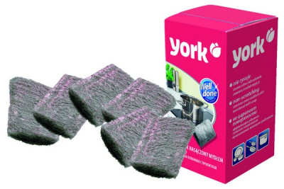 Губки для посуды металлические с пропиткой 6 шт