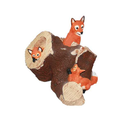 Пень с лисами