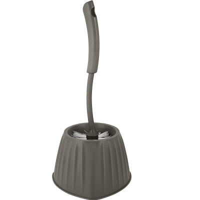 Набор для туалета Rock'n'Roll угловой (ершик+подставка) антрацит (то)