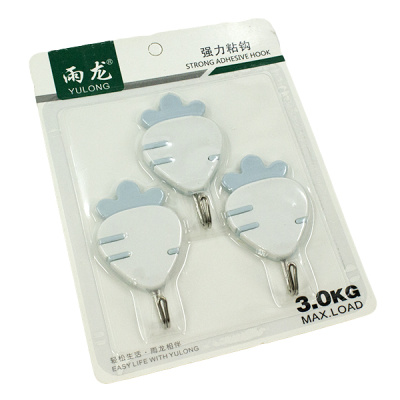 Крючки фигурные 3шт (пластик, металл)