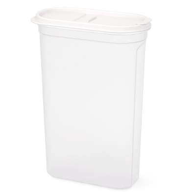Емкость для сыпучих продуктов "Космо" 2,7л (с клапаном)(белый)(то)
