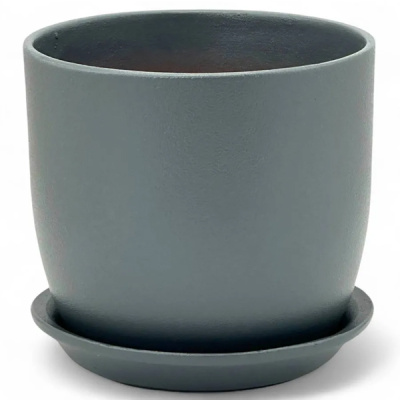Горшок Глянец серый матовый 18см (ГЛ419/3)