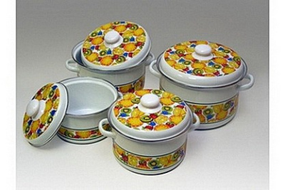 Набор эмал. посуды "Фантазия"