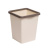 Ведро для мусора с фиксатором 14л квадратное (слон.кость/шоколад) (то)