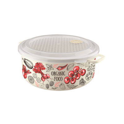 Емкость д/холодильника и СВЧ с декором 0,95л бежевый