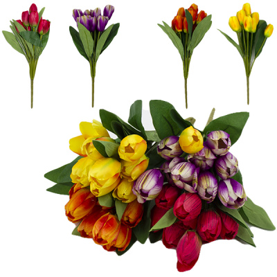 Букет искусственный ТЮЛЬПАН 9 цветков h-45см