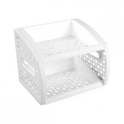 Этажерка настольная 2-х ярусная (белый)(то)