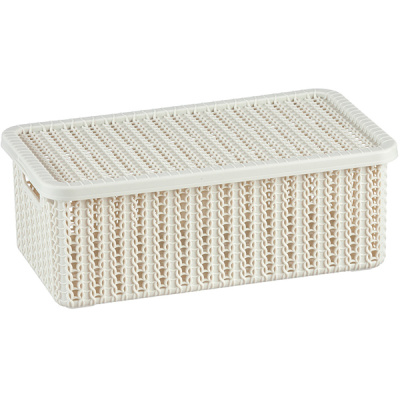 Коробка ВЯЗАНИЕ 3л с крышкой (то)