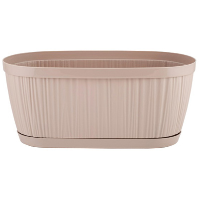 Горшок для цветов BARCELONA 2,7л овальный молочный шоколад (то)