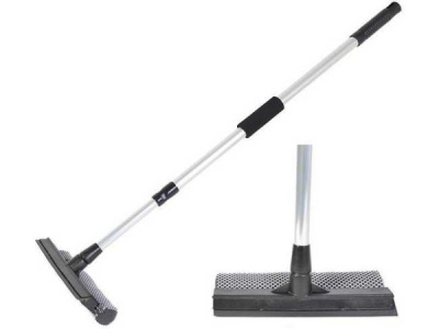 Окномойка 20см, ручка-телескоп 60-95см алюминиевая (черная)