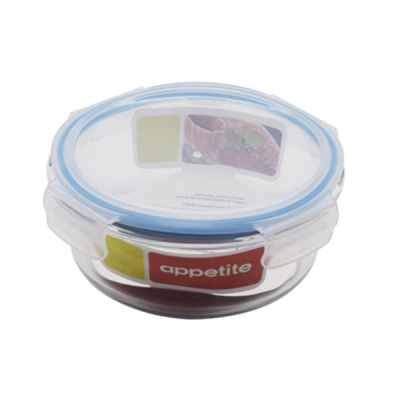 Контейнер стекл круг 620мл син ТМ Appetite