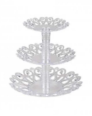 Фруктовница "Мелодия" 3-х ярусная (прозрачный)(то)