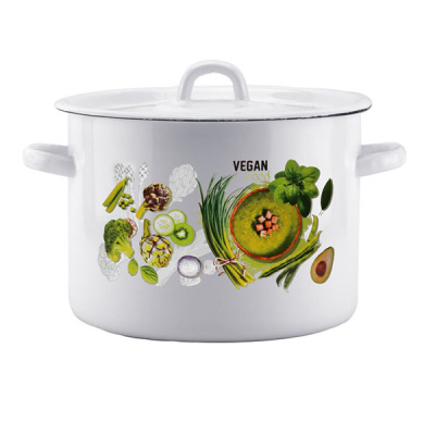 Кастрюля эмал  4,5л    01-1615/4М-Веган Эмаль SELECT