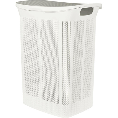 Корзина для белья 35л Ajur белое облако (то)
