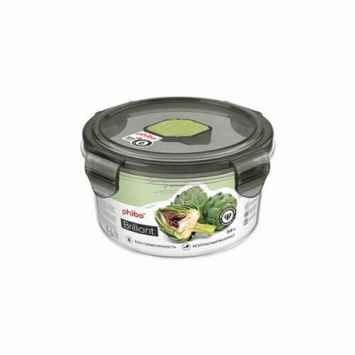 Контейнер для продуктов герметичный с клапаном "BRILLIANT" круглый 0,6л (то)