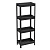 Этажерка широкая VIKEA 4-х ярусная (черный) (то)