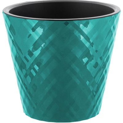 Горшок для цветов Manhattan D280мм 11л c дренажной вставкой тропический лес (то)