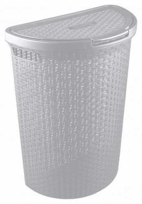 Корзина для белья Eco Style 460х265х610мм (белый)(то)
