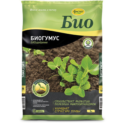 Удобрение сухое Фаско Био Биогумус органоминеральное 5л