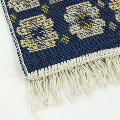 Коврик Kilim Usak из хлопка 60*120 кремово-синий Турция