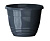 Горшок "Глория", D25, с поддоном 4,2л антрацит (то)