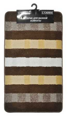 Набор ковриков 2шт. MARATHON из пропилен.50х80см. и Uвырез 40х50см.корич Safari