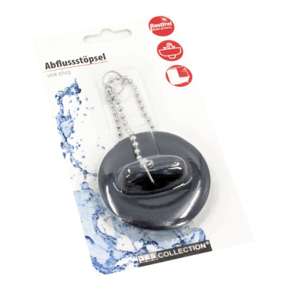 Пробка для ванной PVC, с цепочкой (dнижний-45мм, dверхний-65мм)