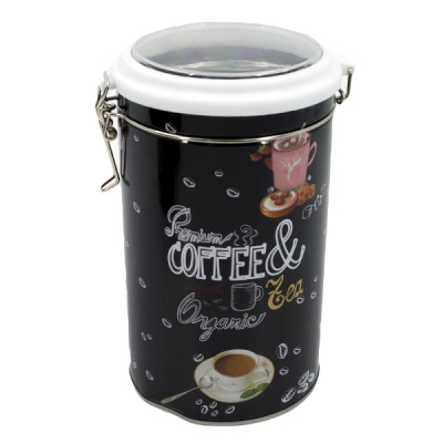 Банка для хранения сыпучих продуктов, с крышкой на защелке, 11*19см