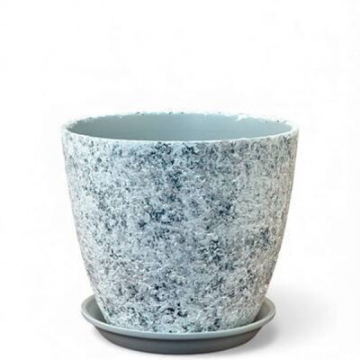 Горшок Роспись бутон яшма серый 18см (РС193/3)