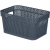 Корзина прямоугольная Ajur 5л (271х183х137мм) космический серый (то)
