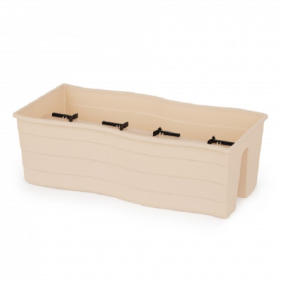 Кашпо на перила 585х280х200мм 20л (бежевый)(то)