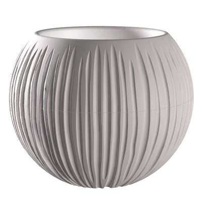 Кашпо Сфера 1,7л Серый жемчуг