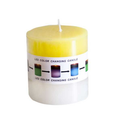 Свеча-столбик 7*7,5см цветная, ароматическая