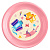 Тарелка детская плоская с декором 185мм (Розовый)(то)