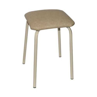Табурет стальной с квадратным сиденьем(бежевый)(хпп) (то)